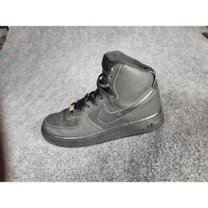 Nike Air Force 1 High‎ Triple Black Sneakers Men Sz 9 315121-023 Leather Gym